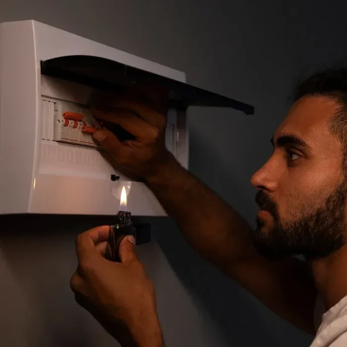 side-view-man-checking-electrical-panel